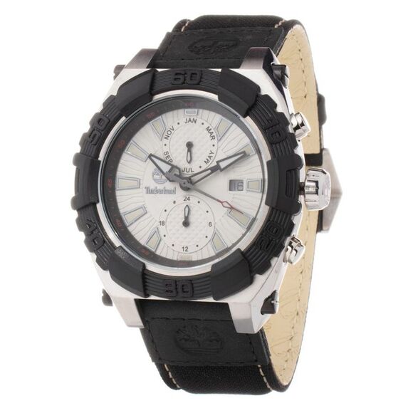 Timberland Black Leather Men's Watch - Picture 1 of 2